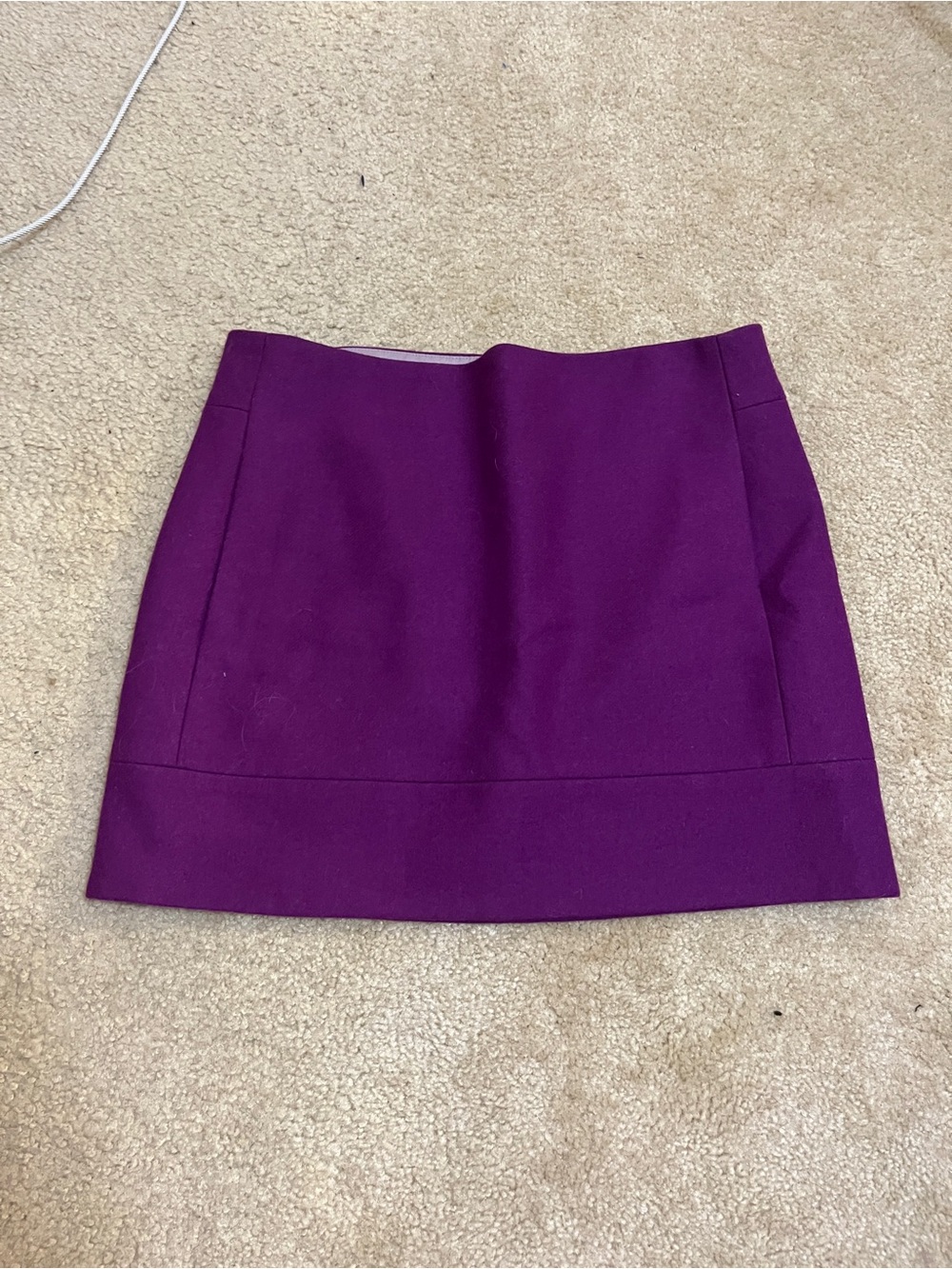 J. Crew Vibrant Plum Mini Skirt with pockets